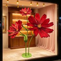 Fleurs géantes artisanales en papier de chrysanthème pour l'affichage dans les centres commerciaux, la Saint-Valentin, Thanksgiving, la fête des Mères
