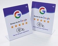 Support de table NFC vierge en PVC imprimé sur mesure avec code QR pour affichage NFC