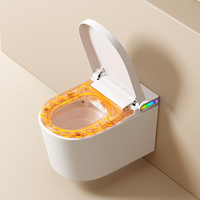 Offre Spéciale : WC Intelligent Mural avec Citerne, Couvercle à Ouverture Automatique, Siège Chauffant Instantané, Télécommande, Double Chasse d'Eau Électrique Intelligente