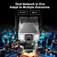 4G WiFi Together Solar PTZ Camera Network CCTV Solar System Camera Multiple Lens Wireless Outdoor 4G WiFi 6MP IP Camera