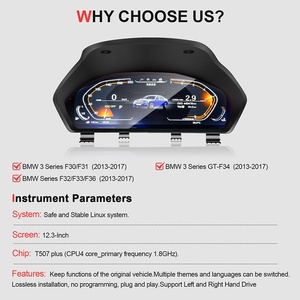 NaviHua pour BMW Série 3 F30 F34 2013-2017 - Tableau de bord LCD numérique pour voiture - Compteur de vitesse automobile - Cockpit virtuel - Nouvelle mise à niveau - Product Image 3