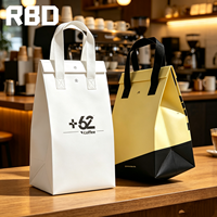 Sac isotherme personnalisé en non-tissé pour livraison de café, sac fourre-tout réutilisable isolé pour café, sac isotherme pour repas