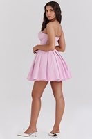 Robe Mini Strapless de Luxe en Coton Doux pour Femme – Collection Été Décontractée et Élégante – Fabrication sur Mesure