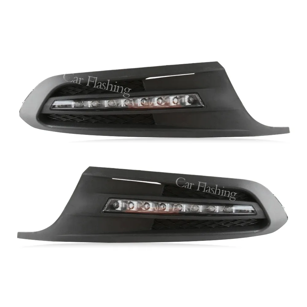 Intermitente para coche 2 uds para Volkswagen VW Jetta Sagitar 2012-2014 LED DRL Luz de circulación diurna conducción luz diurna DRL estilo lámpara antiniebla