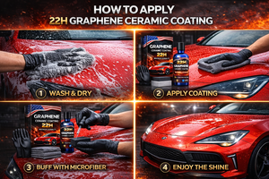 Revêtement liquide céramique au graphène 22H pour peinture automobile, protection avancée, durabilité de plus de 10 ans (70 ml). FONCTION D'AUTO-RÉPARATION - Product Image 4