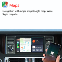 Caja Inalámbrica con Apple CarPlay y Android Auto, Control por Voz, Cámara de Aparcamiento para Range Rover Evoque, Jaguar XF, XE, Detector de Radar USB 1