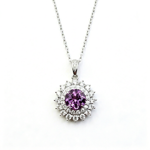 Joyería UM, Plata 925, Chapado en Oro de 18K, Zirconia Cultivada, Colgante de Compromiso para Uso Diario, Bodas, Fiestas, Aniversarios - Product Image 1
