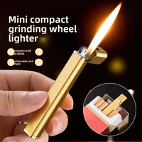 Nouvelle Pierre à aiguiser triangulaire en métal, briquet à flamme nue gonflable, portable, personnalisable avec lettrage et LOGO, publicitaire, à gaz butane