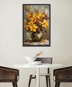 Peinture à l'huile sur toile de lin et coton 100% peinte à la main, nature morte moderne, décoration murale pour la maison - Product Image 5