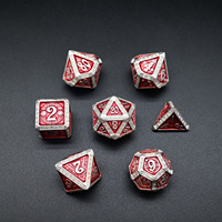 Ensemble de dés en métal pour donjons et dragons polyédriques de nouveau style pour le jeu de rôle Pathfinder