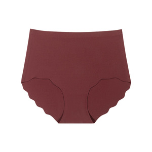 Wholesale Women Seamless Ice <b>Silk</b> Briefs High Waist Scalloped Edge No Show Invisible <b>Underwear</b> Breathable Plus Size Panties - Product Image 1