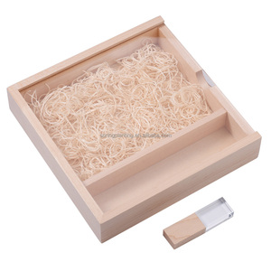 SPRING PLANTING <span class=keywords><strong>Vente</strong></span> directe d'usine Logo personnalisable 32 Go Cadeau de mariage Boîte d'album photo en bois avec clé USB en bois - Product Image 5