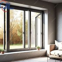 Porte en verre à double vitrage avec cadre en aluminium isolé thermiquement pour usage commercial