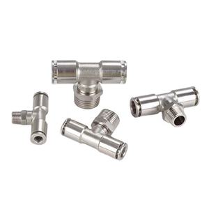 אביזרי אוויר פלסטיק פנאומטיים + משאית פליז לחבר צינור מתאים 3 דרך סוג t לדחוף-in & חוט מחבר צינור אוויר - Product Image 6