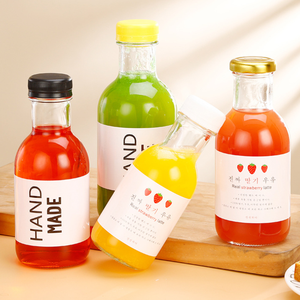 Botellas de Vidrio Redondas de <span class=keywords><strong>Alta</strong></span> Calidad para Bebidas al por Mayor, 250ml, 350ml, 500ml, para Jugo, Fruta, Vino, Leche, Té, Agua con Gas, Botellas de Empaque - Product Image 5