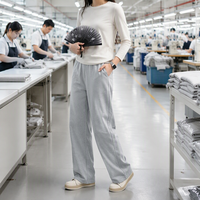 Pantalon décontracté unisexe 2025 en coton 100% pour l'hiver, coupe régulière, motif uni, taille 6XL, tissu 430g