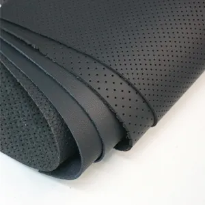 Well-Ventilated Perforated Full Grain Synthetic Leather Microfiber Faux Leather For Car Seat Sponge