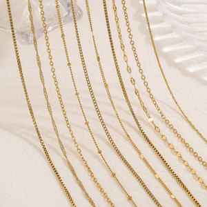 Bán Buôn Không Bị xỉn màu PVD Mạ Vàng Kẹp Giấy Mỏng Thép Không Gỉ Chuỗi Vòng Cổ | Mỏng Chuỗi Vòng Cổ Cho Phụ Nữ Tự Làm Quyến Rũ - Product Image 2