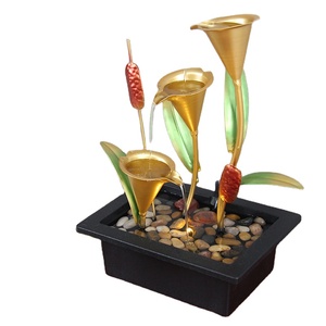 Fuente de Agua Moderna de Hierro para Interiores, Decoración de Mesa Feng Shui, Adornos de Agua para el Hogar, 2024 - Product Image 1