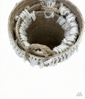 Nouvel ensemble de paniers de rangement vintage en coton et jonc de mer, motif zig-zag, pour cuisine et salle de bain, écologiques et faits à la main