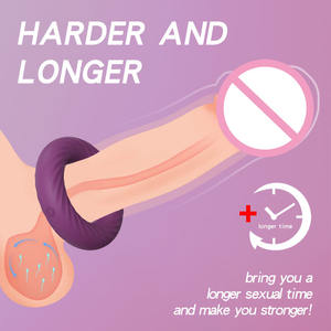 Sexbay, el anillo de silicona líquida más popular para el pene, vibración eléctrica con bloqueo remoto, el anillo púrpura para niños, duradero para juguetes sexuales - Product Image 3