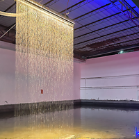Cascade d'eau musicale DMX personnalisable et contrôlée, rideau d'eau artificiel pour intérieur