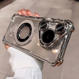<span class=keywords><strong>Funda</strong></span> para Huawei Pura 80 70 Pro Ultra Nova13, <span class=keywords><strong>Funda</strong></span> Trasera Magnética con Soporte, Transparente, de Lujo, con Galvanoplastia y Airbag - Product Image 2