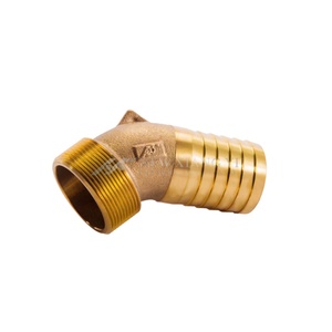 Codo de bronce de 45 grados resistente a la corrosión con conexión de manguera de púas para tuberías de agua de yates - Product Image 1