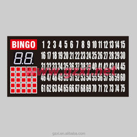 Ensemble de jeu de bingo professionnel HUAXI 2M, grand format, en plastique, équipé d'un écran LED numérique 1-75 et d'un clavier de sélection