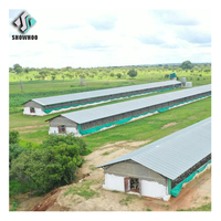 Granja Avícola Prefabricada de Acero de Gran Escala, Diseño Industrial, la Más Vendida, para Pollos