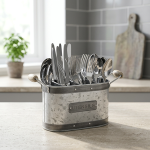 Bamboo Eco-Friendly Multi-Compartment Utensils <b>Caddy</b> for <b>Kitchen</b> Utensil Holder - Product Image 1
