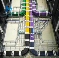 Cannelle de câblage industrielle ventilée en treillis métallique, marque HongFeng, haute capacité, tailles personnalisées et acier pour salle blanche haute capacité