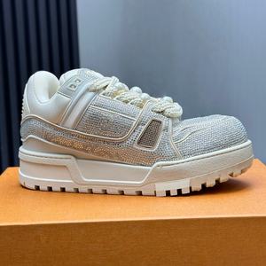 Zapatillas Deportivas Casuales de Diseñador de Lujo, con Perlas y Diamantes, Versátiles, para Mujer - Product Image 5