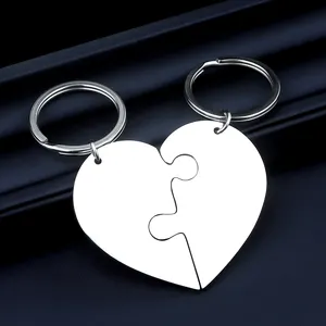 Cadeau de Saint Valentin Couple Porte-clés AMOUR Coeur Porte-clés Anneau Porte-clés Amant Romantique Aimant Sublimation Porte-clés
