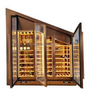 Réfrigérateur à vin encastrable électrique avec éclairage LED, double zone, en acier inoxydable, pour stockage et présentation, personnalisable - Product Image 1
