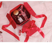 Caja de regalo con forma de corazón de amor, envoltorio de regalo de cumpleaños, corazón femenino, exquisito, brillante, cajas rígidas, tablero de papel gris