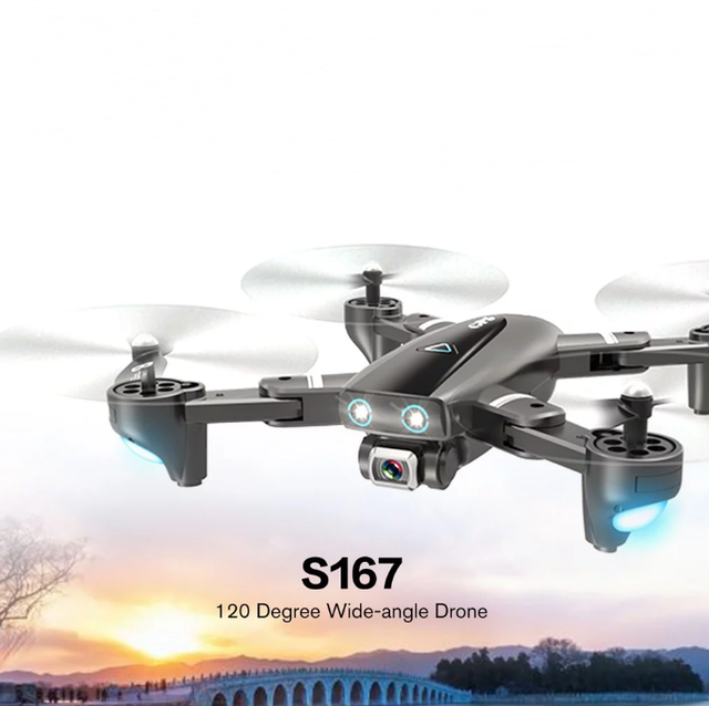 S167 Drone With Camera 4K HD Selfie 5G GPS WiFi FPV Wide Angle Foldable Professional RC Quadcopter Toy VS E520S SG900-S