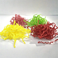 24 Farben 3mm Breite Recycelbares Geschreddertes Papier Seidenpapier Geschnittenes Raffia Geschenkbox-Füllmaterial Verpackung Offsetdruck-Kompatibles Papier