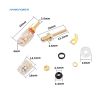 Bornier de connexion en cristal pour amplificateur de haut-parleur audio, bornes de connexion pour fiches banane de 4 mm