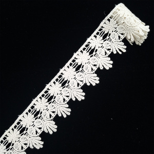 100% coton mariage mariée voile avec broderie antique français dentelle bord garniture en chérie blanc et noir autre tissu voile - Product Image 1