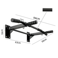 Barra de dominadas para montar en pared interior con agarre múltiple de espuma, estación de gimnasio en casa para entrenamiento de fuerza de la parte superior del cuerpo