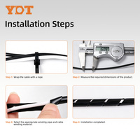 Envoltura Espiral de Plástico PE Blanca para Cables, Protector de Cables Divididos y Manguera Aislante para Agrupar Cables
