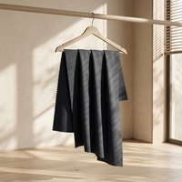 Tissu en peau de pêche tissé sergé avec revêtement en PU imperméable et coupe-vent 100% polyester poids moyen pour manteaux d'extérieur