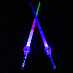 Bâton lumineux son lumière Laser épée sabre laser Cosplay enfants clignotant jouets garçon fille cadeau luminescent musique épée télescopique