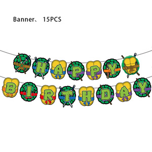 Vajilla de papel desechable Ninja Turtle para fiestas infantiles, suministros de decoración para fiestas de Navidad y San Valentín - Product Image 6