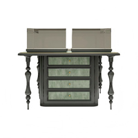 Vitrine de Luxe pour Bijoux, Comptoir d'Exposition Central Vintage, Meuble de Présentation Baroque en Bois pour Magasin de Montres, Mobilier de Détail OEM/ODM