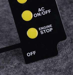 Autocollants d'étiquette d'interrupteur de télécommande d'équipement en PVC personnalisés Autocollant de panneau de commande en relief avec bouton poussoir pour tapis roulant - Product Image 1