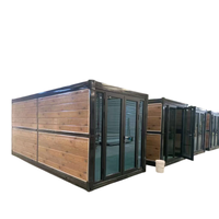 Maison conteneur pliable de luxe isolée de 20 pieds, homologuée CE, maison préfabriquée miniature avec cuisine complète pour villa de villégiature