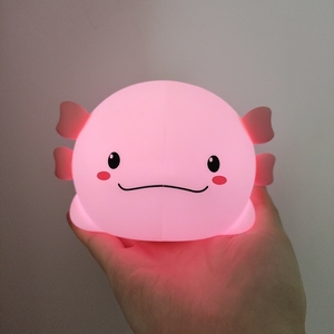 Lámpara LED de noche con sensor táctil de movimiento para decoración del hogar, lámpara portátil de axolote para dormitorio infantil, lámpara recargable de silicona suave - Product Image 3