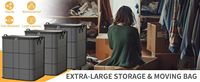 Sac de rangement pour couette en coton noir à grille, best-seller, boîte organisatrice de vêtements épaissie, grande capacité, solution de déménagement et d'emballage